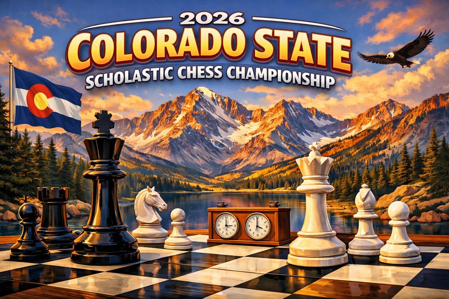 2026 Colorado State Scholastic Chess Championship at Colorado State Chess Association in Highlands Ranch, CO (2/14 - 2/15)
