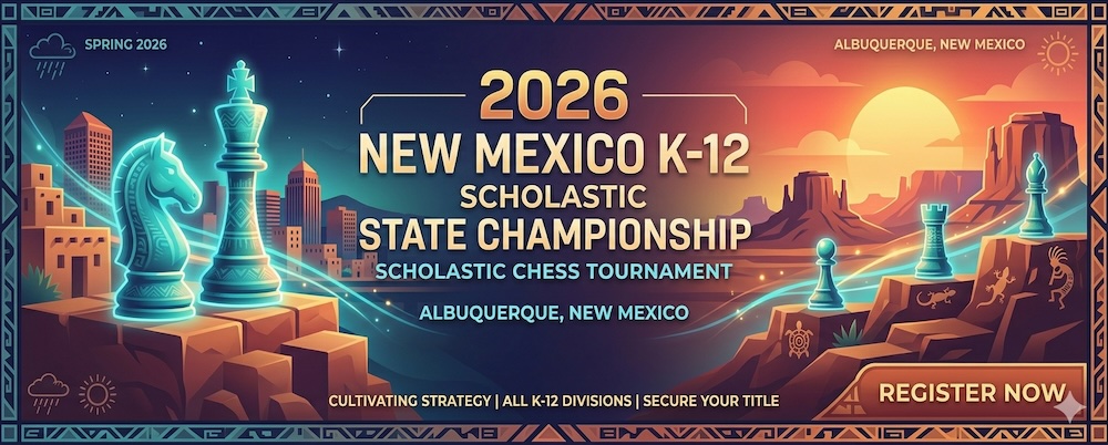 2026 New Mexico K-12 Scholastic State Championship at New Mexico Chess in Albuquerque, NM (4/25)