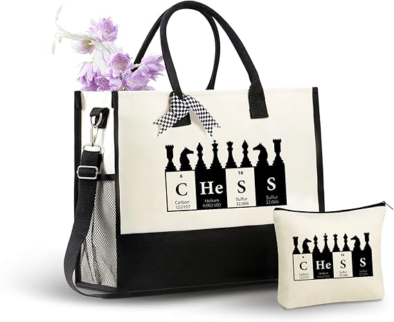 Link to Best Chess Lover Gift: Compared to flowers or a card, a practical tote bag and makeup pouch set makes a more memorable gift. Perfect for Christmas, birthdays, or any occasion.
